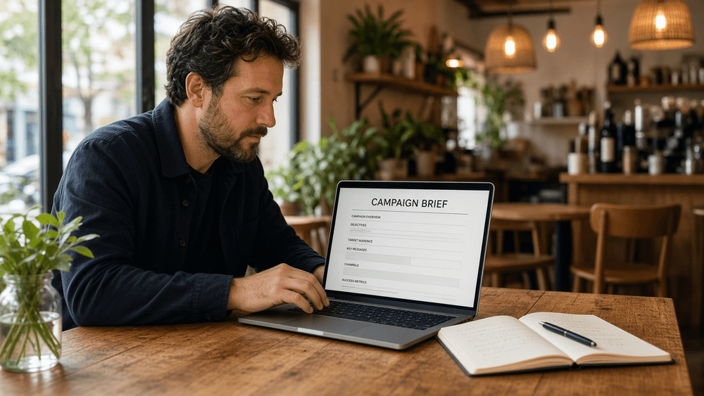 Owner drafting an Australia Google Maps campaign brief