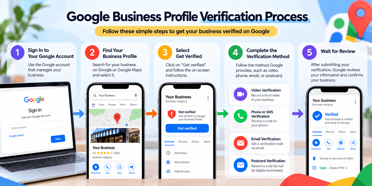 google business profile verification steps
